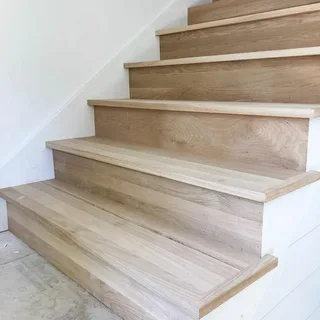 European White Oak Stair Tread Replacement